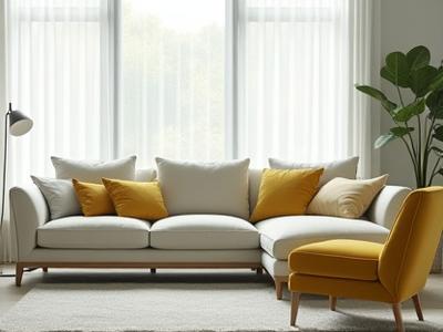 Cleaned sofa and armchair