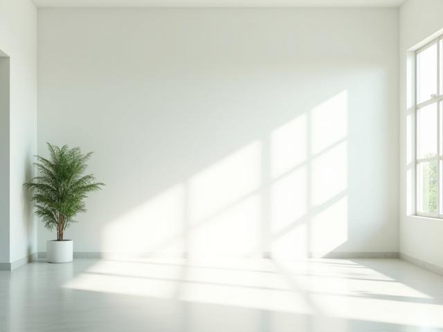 Sparkling clean, move-in ready room after professional cleaning